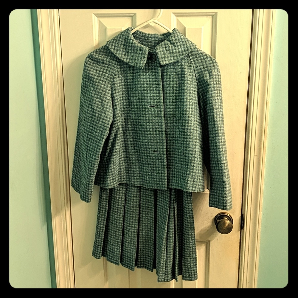 1960s Vintage Blue Wool Suit